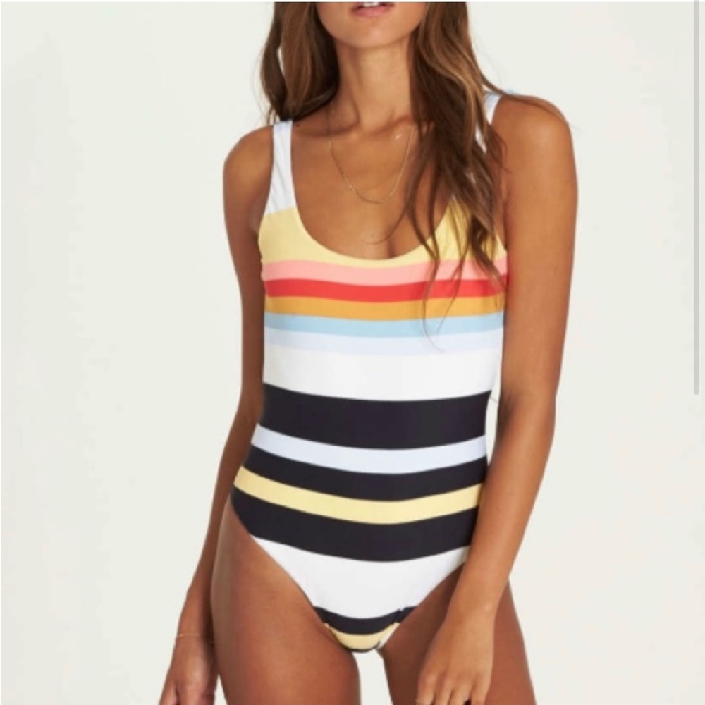 Billabong colorful striped onepiece sz Small